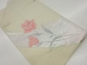 未使用品　花模様織り出し名古屋帯